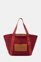 Βαμβακερή τσάντα Coccinelle C-BOUNCE CANVAS υφασμάτινο κόκκινο SXG.11.01.01