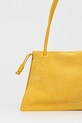 Accesorii Coccinelle geantă de mână din piele întoarsă COCCINELLEDULSE SUEDE SS6.13.01.01 galben
