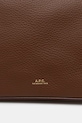 A.P.C. torebka bawełniana Sac Vera Shoulder brązowy PXCBL.F61974