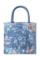 Torba Lilou bez remena šarena SHOP/MED/CANVAS/BLUE