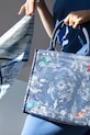 Torba Lilou SHOP/MED/CANVAS/BLUE