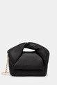 Δερμάτινη τσάντα JW Anderson Small Twister λείο μαύρο HB0643.LA0088