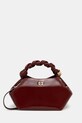 GANNI torebka Bou Bag Small Patent Oleatex syntetyczny bordowy A6499