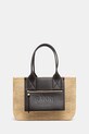 GANNI torebka Easy Shopper Medium Raffia imitacja skóry licowej brązowy A6823