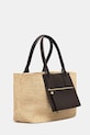 Τσάντα GANNI Easy Shopper Medium Raffia A6823 καφέ SS25