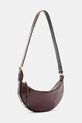 AllSaints poseta de piele HALF MOON W436XB burgundia SS25