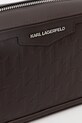Кожена чанта през рамо Karl Lagerfeld K/LOOM кафяв A1M30067