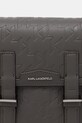 Кожена чанта през рамо Karl Lagerfeld K/LOOM A1M30095 сив