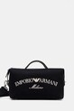 Бавовняна сумка Emporio Armani гладкий темно-синій EM001618.AF14671
