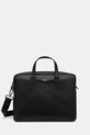 BOSS geantă de piele uni negru 50542235