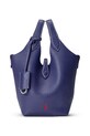 Kožená kabelka Polo Ralph Lauren Crossbody hladký námořnická modř 428944657
