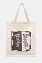Samsoe Samsoe torba bawełniana SAHEART wzorzyste beżowy U25100022
