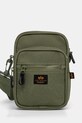 Ledvinka Alpha Industries Label Messenger Bag S hladký zelená 156941
