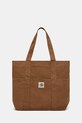 Τσάντα Carhartt WIP Parker Tote Bag λείο καφέ I034595.HZXX