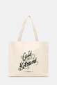 Café Kitsuné torba bawełniana Tote Bag nadruk beżowy OU05107WB0013