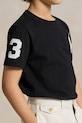 Polo Ralph Lauren t-shirt bawełniany dziecięcy 322832907055 czarny