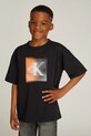 Детская хлопковая футболка Calvin Klein Jeans 0 хлопок чёрный IB0IB02356.PPYA