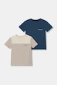 Детская хлопковая футболка Calvin Klein Jeans 2 шт IB0IB02363.104.116.PPYA тёмно-синий SS25