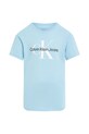 Дитяча бавовняна футболка Calvin Klein Jeans 0 IU0IU00676.128.176.PPYA блакитний SS25