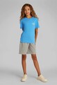 Calvin Klein Jeans t-shirt bawełniany dziecięcy 0 IU0IU00678.128.176.PPYA niebieski