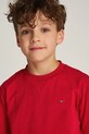 Tommy Hilfiger t-shirt bawełniany dziecięcy KB0KB09601.74.122.PPYA czerwony