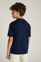 Tommy Hilfiger t-shirt bawełniany dziecięcy granatowy KB0KB09601.128.176.PPYA