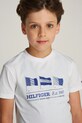 Детская хлопковая футболка Tommy Hilfiger белый KB0KB09350.128.176.PPYA