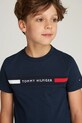 Dječja pamučna majica kratkih rukava Tommy Hilfiger mornarsko plava KB0KB09351.PPYA