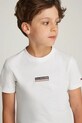 Tommy Hilfiger t-shirt in cotone per bambini bianco KB0KB09362.128.176.PPYA