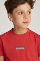 Tommy Hilfiger t-shirt bawełniany dziecięcy KB0KB09362.128.176.PPYA czerwony