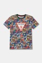 Детская хлопковая футболка Guess узор зелёный L5RI05.K8HM4.PPYA