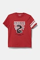 Детская хлопковая футболка Guess аппликация красный L5RI06.K6XN4.PPYA