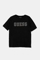 Дитяча бавовняна футболка Guess аплікація чорний L5RI24.K8HM4.PPYA