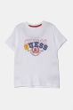 Guess tricou de bumbac pentru copii print alb N5RI00.K8HM4.PPYA