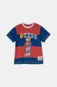 Guess t-shirt bawełniany dziecięcy wzorzyste czerwony N5RI13.K9N34.PPYA