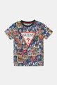 Guess t-shirt bawełniany dziecięcy wzorzyste zielony N5RI14.K8HM4.PPYA