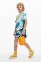Детская хлопковая футболка Desigual 25SBTK01 голубой