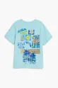 Desigual t-shirt bawełniany dziecięcy 25SBTK12 niebieski SS25