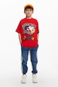Otroška bombažna kratka majica Desigual x Disney 25SBTK14 rdeča