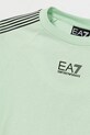 Мальчик Детская хлопковая футболка EA7 Emporio Armani 7B000048.AF12874 зелёный