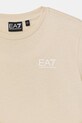 Chłopiec EA7 Emporio Armani t-shirt bawełniany dziecięcy 7B000020.AF10378 beżowy