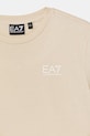 Chłopiec EA7 Emporio Armani t-shirt bawełniany dziecięcy 7B000020.AF10378 beżowy