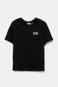 EA7 Emporio Armani tricou de bumbac pentru copii print negru 7B000020.AF10378