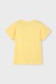 Mayoral tricou de bumbac pentru copii 170.5F.Mini.PPYA galben SS25