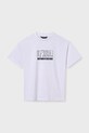 Mayoral t-shirt bawełniany dziecięcy nadruk biały 840.7C.Junior.PPYA