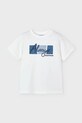 Dětské bavlněné tričko Mayoral 3025.5B.Mini.PPYA bílá SS25