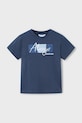 Дитяча бавовняна футболка Mayoral бавовна темно-синій 3025.5B.Mini.PPYA
