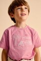 Mayoral t-shirt dziecięcy z elastanem czerwony 3026.5B.Mini.PPYA