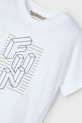 Mayoral t-shirt bawełniany dziecięcy biały 3027.5C.Mini.PPYA