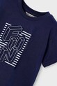 Băieți Mayoral tricou de bumbac pentru copii 3027.5C.Mini.PPYA bleumarin